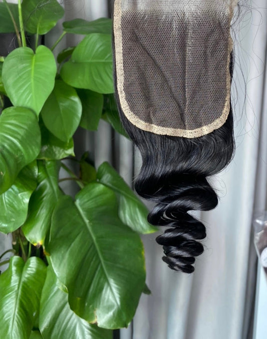 4x4 Loose Wave Transparent Closure